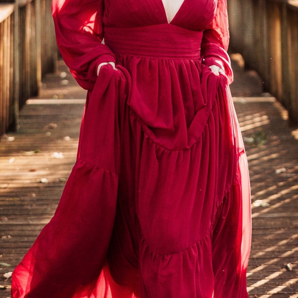 Elegant Red Evening Gown